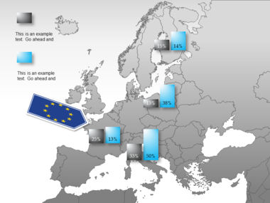 Carte PowerPoint de l’Europe, Diapositive 47, 00004, Modèles de présentations — PoweredTemplate.com