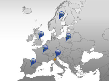 Europe PowerPoint Map, Folie 5, 00004, Präsentationsvorlagen — PoweredTemplate.com