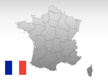 France PowerPoint Map, Folie 10, 00005, Präsentationsvorlagen — PoweredTemplate.com