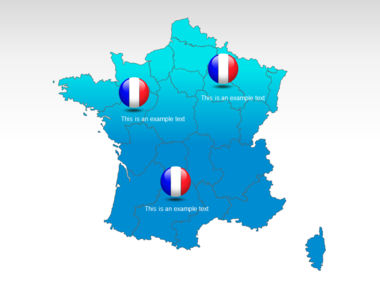 Francia mapa de PowerPoint, Diapositiva 12, 00005, Plantillas de presentación — PoweredTemplate.com