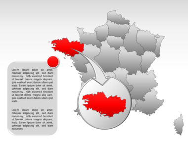 Carte PowerPoint de France, Diapositive 13, 00005, Modèles de présentations — PoweredTemplate.com
