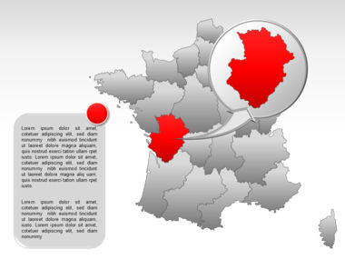 法国PowerPoint地图, 幻灯片 21, 00005, 演示模板 — PoweredTemplate.com