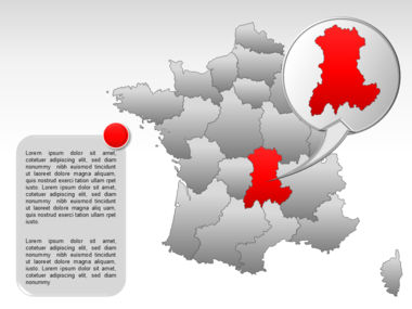 France PowerPoint Map, スライド 26, 00005, プレゼンテーションテンプレート — PoweredTemplate.com