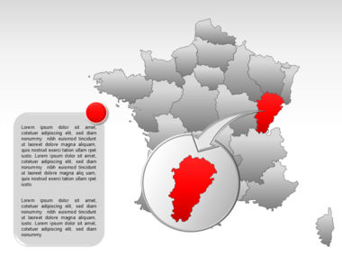 France PowerPoint Map, Slide 30, 00005, Templat Presentasi — PoweredTemplate.com