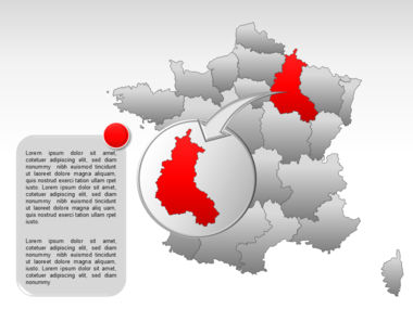 Carte PowerPoint de France, Diapositive 32, 00005, Modèles de présentations — PoweredTemplate.com