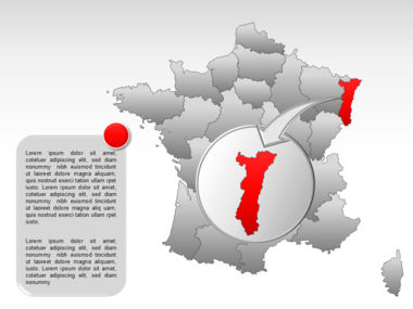 France PowerPoint Kaart, Dia 34, 00005, Presentatie Templates — PoweredTemplate.com