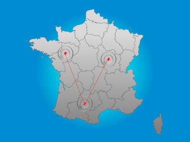 France PowerPoint Kaart, Dia 6, 00005, Presentatie Templates — PoweredTemplate.com