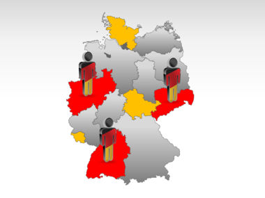 德国PowerPoint地图, 幻灯片 11, 00006, 演示模板 — PoweredTemplate.com