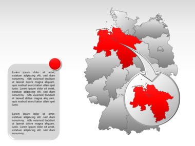 Duitsland PowerPoint Kaart, Dia 14, 00006, Presentatie Templates — PoweredTemplate.com