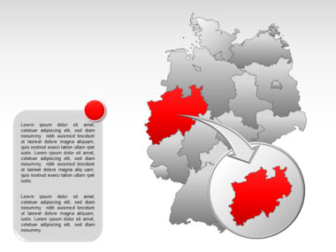德国PowerPoint地图, 幻灯片 15, 00006, 演示模板 — PoweredTemplate.com