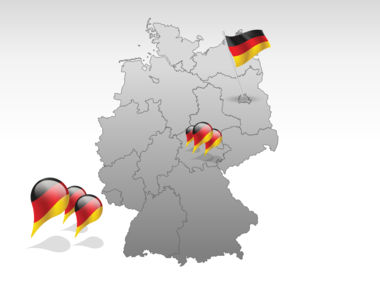 Germany PowerPoint Map, 슬라이드 4, 00006, 프레젠테이션 템플릿 — PoweredTemplate.com