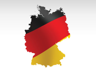 Duitsland PowerPoint Kaart, Dia 9, 00006, Presentatie Templates — PoweredTemplate.com