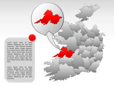 Mapa do PowerPoint - irlanda, Deslizar 36, 00007, Modelos de Apresentação — PoweredTemplate.com