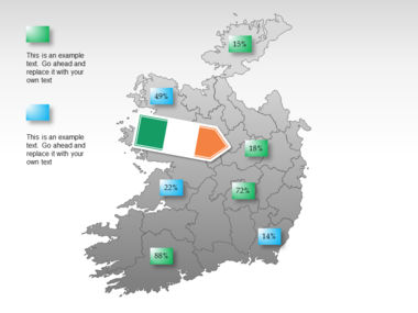 Ireland PowerPoint Map, 슬라이드 40, 00007, 프레젠테이션 템플릿 — PoweredTemplate.com
