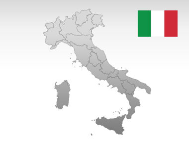Italia mapa de PowerPoint, Diapositiva 10, 00008, Plantillas de presentación — PoweredTemplate.com
