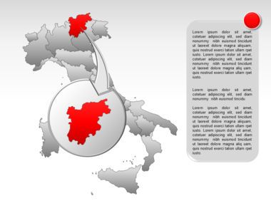 Mapa do PowerPoint - itália, Deslizar 14, 00008, Modelos de Apresentação — PoweredTemplate.com