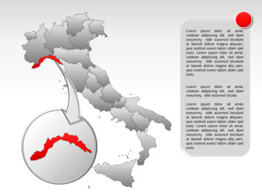 Italië PowerPoint Kaart, Dia 19, 00008, Presentatie Templates — PoweredTemplate.com
