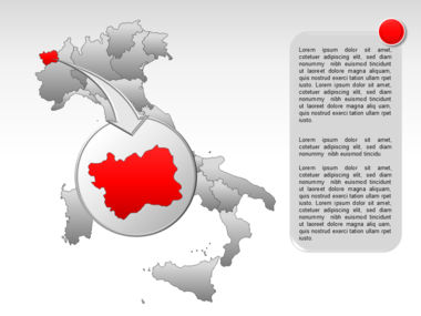 Carte PowerPoint de Italie, Diapositive 21, 00008, Modèles de présentations — PoweredTemplate.com