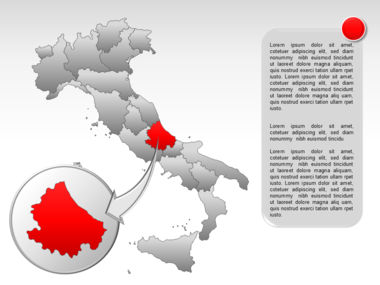 Italy PowerPoint Map, Slide 25, 00008, Presentation Templates — PoweredTemplate.com