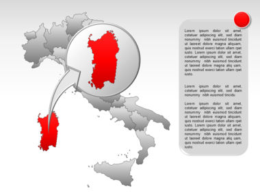 Mapa do PowerPoint - itália, Deslizar 33, 00008, Modelos de Apresentação — PoweredTemplate.com