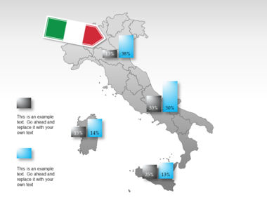 Mapa do PowerPoint - itália, Deslizar 35, 00008, Modelos de Apresentação — PoweredTemplate.com