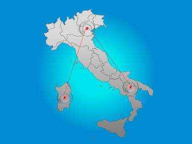 意大利PowerPoint地图, 幻灯片 6, 00008, 演示模板 — PoweredTemplate.com