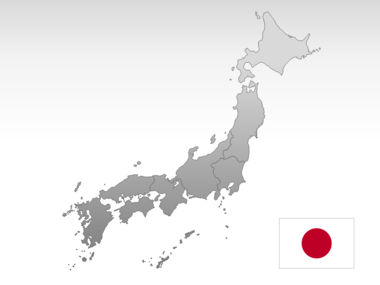 Japan PowerPoint Kaart, Dia 10, 00009, Presentatie Templates — PoweredTemplate.com
