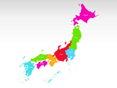 日本PowerPoint地图, 幻灯片 2, 00009, 演示模板 — PoweredTemplate.com