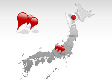 Mapa do PowerPoint - japão, Deslizar 4, 00009, Modelos de Apresentação — PoweredTemplate.com