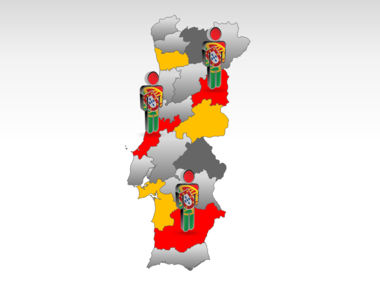 葡萄牙PowerPoint地图, 幻灯片 11, 00010, 演示模板 — PoweredTemplate.com