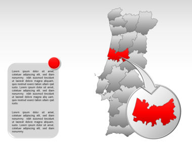 葡萄牙PowerPoint地图, 幻灯片 18, 00010, 演示模板 — PoweredTemplate.com