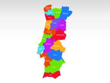 葡萄牙PowerPoint地图, 幻灯片 2, 00010, 演示模板 — PoweredTemplate.com
