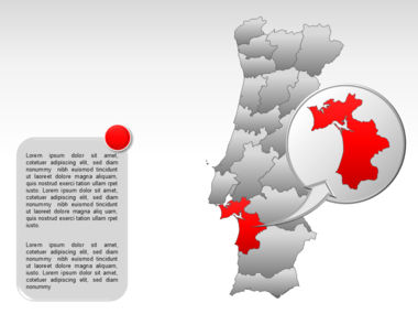 葡萄牙PowerPoint地图, 幻灯片 21, 00010, 演示模板 — PoweredTemplate.com