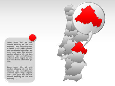 葡萄牙PowerPoint地图, 幻灯片 25, 00010, 演示模板 — PoweredTemplate.com