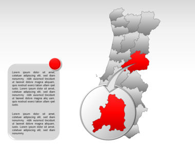 葡萄牙PowerPoint地图, 幻灯片 28, 00010, 演示模板 — PoweredTemplate.com