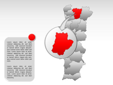 Carte PowerPoint de Portugal, Diapositive 30, 00010, Modèles de présentations — PoweredTemplate.com