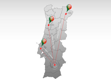 葡萄牙PowerPoint地图, 幻灯片 8, 00010, 演示模板 — PoweredTemplate.com