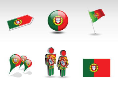 Portugal PowerPoint Kaart, Dia 9, 00010, Presentatie Templates — PoweredTemplate.com
