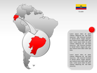 Carte PowerPoint de l’Amérique du Sud, Diapositive 17, 00011, Modèles de présentations — PoweredTemplate.com