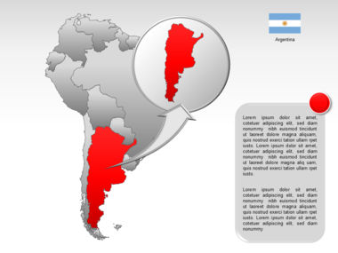Mapa do PowerPoint - américa do sul, Deslizar 21, 00011, Modelos de Apresentação — PoweredTemplate.com
