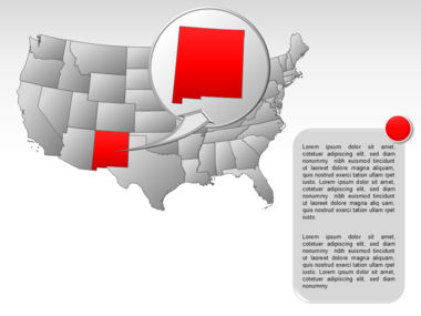 Mapa do PowerPoint - os estados unidos, Deslizar 23, 00012, Modelos de Apresentação — PoweredTemplate.com
