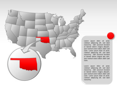 美国PowerPoint地图, 幻灯片 29, 00012, 演示模板 — PoweredTemplate.com