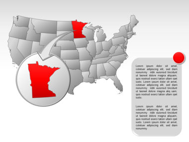 The USA PowerPoint Map, Slide 30, 00012, Presentation Templates — PoweredTemplate.com