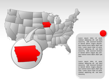 Mapa do PowerPoint - os estados unidos, Deslizar 31, 00012, Modelos de Apresentação — PoweredTemplate.com