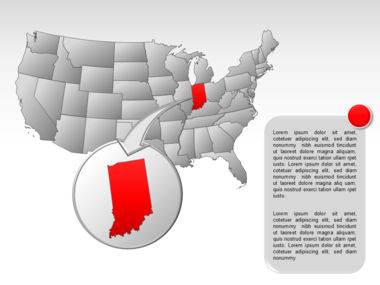 The USA PowerPoint Map, Slide 38, 00012, Presentation Templates — PoweredTemplate.com