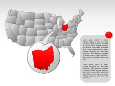 Carte PowerPoint de Etats-Unis, Diapositive 39, 00012, Modèles de présentations — PoweredTemplate.com