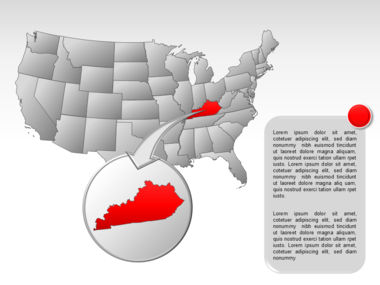 美国PowerPoint地图, 幻灯片 40, 00012, 演示模板 — PoweredTemplate.com