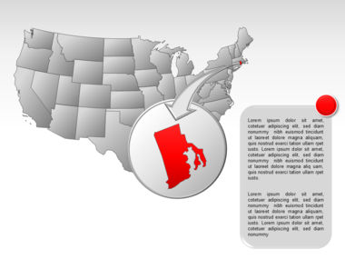 Mapa do PowerPoint - os estados unidos, Deslizar 51, 00012, Modelos de Apresentação — PoweredTemplate.com