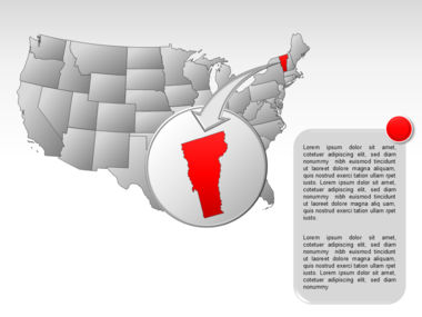 The USA PowerPoint Map, Slide 53, 00012, Presentation Templates — PoweredTemplate.com