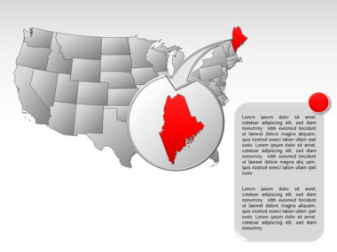 The USA PowerPoint Map, Slide 55, 00012, Presentation Templates — PoweredTemplate.com